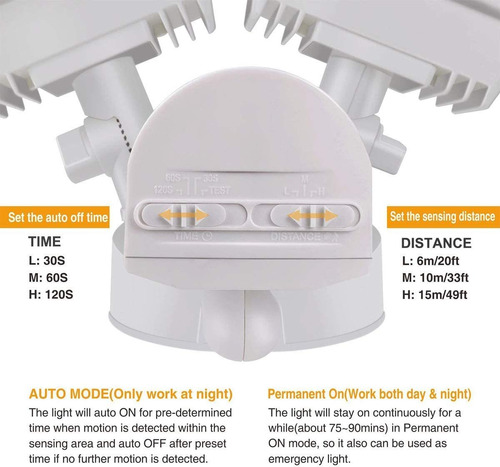 Luz De Inundación Solar Led Con Sensor De Movimiento, Luz De