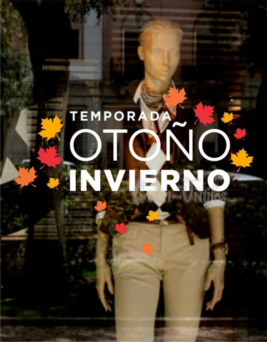 Vinilo Decorativo Vidriera Otoño Invierno Ploteo