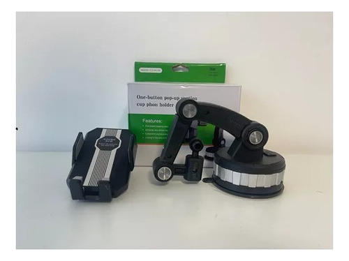 Soporte Para Celular Auto Para Vehículos Y Escritorio 360 Negro