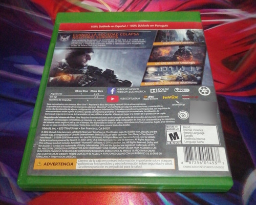 Tom Clancy's The Division | Ubisoft | Xbox One | Gamerooms (Usado)