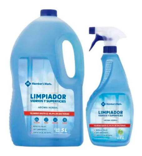 Limpiavidrios Y Multisuperficies Members Mark 5l+1l