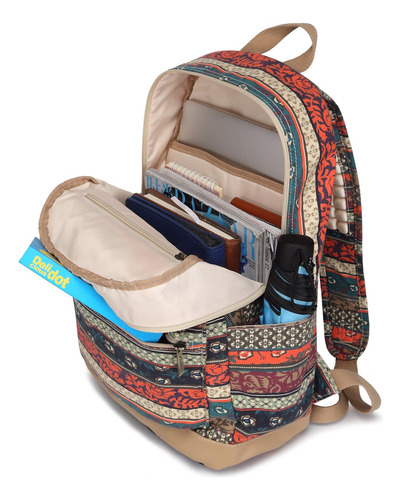 Kinmac Nova Mochila Boêmia Para Laptop Com Alças Acolchoadas