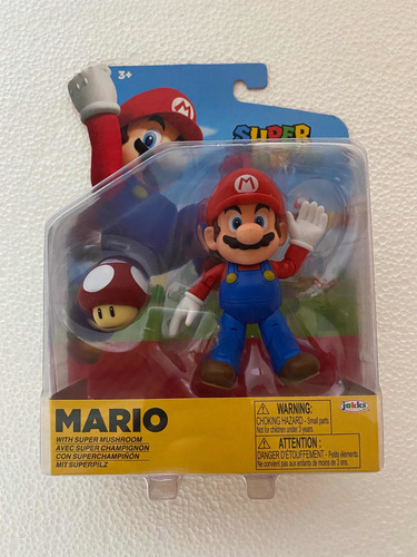 Mario With Super Mushroom Figura 10cm Super Mario Nintendo