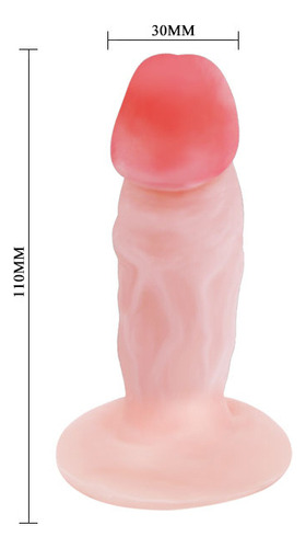 Pene Cyberskin pequeño y suave para pene, 11 x 3 cm