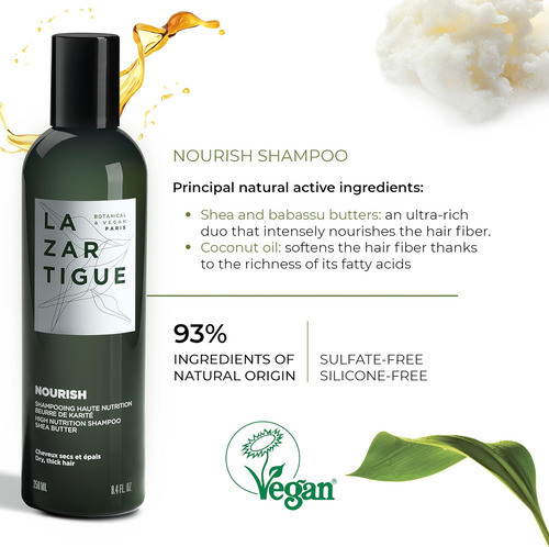 Shampoo Lazartigue Nourish, Enriquecido Com Manteiga De Kari