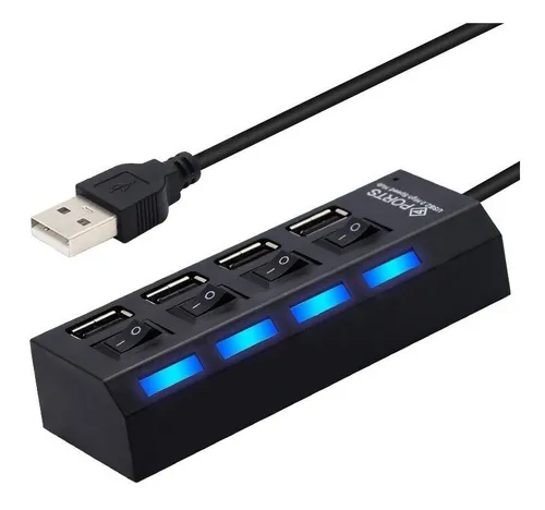Hub Usb 4 Portas 2.0 Pendrive Tv Mouse Teclado Adaptador