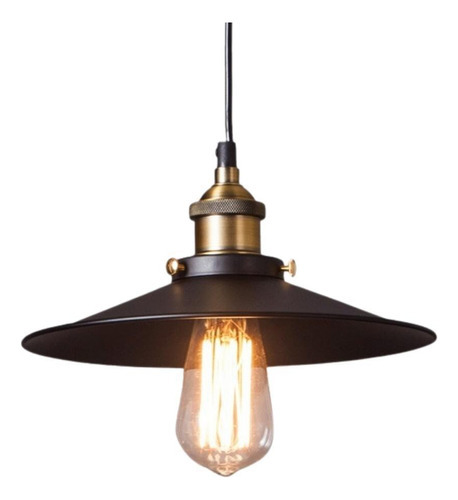 Luminária Pendente Loft Preto/cobre E27 Opl