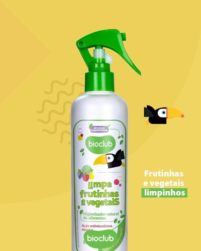 Limpa Frutinha E Vegetais Bioclub Baby Orgânico Higienizador