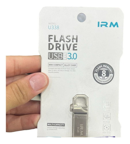 Pendrive Irm Usb Flash Drive 8 Gb 3.0 Finito Plateado N° 1