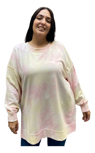 Buzo Sweater Batik Pastel Talle Grandes Calidad Premium