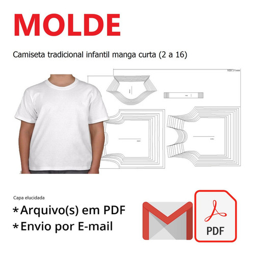 Camiseta Tradicional Infantil Manga Curta (2 A 16)