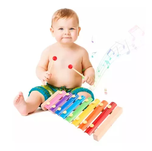 Xilofono Infantil Madera Musical Didactico Guitarra Marimba