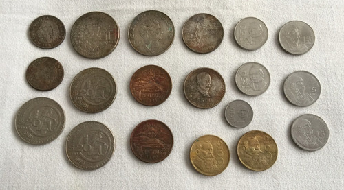Lote De 19 Monedas Antiguas De México