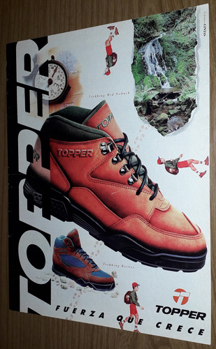 P138 Clipping Publicidad Zapatillas Topper Trekking Año 1994 (Usado)