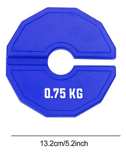 Placa De Peso Fraccional De Goma Suministros De 0,75 Kg Azul
