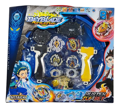 Juguete Lanzador Trompos Colores Arena Pelea Beyblade Niños