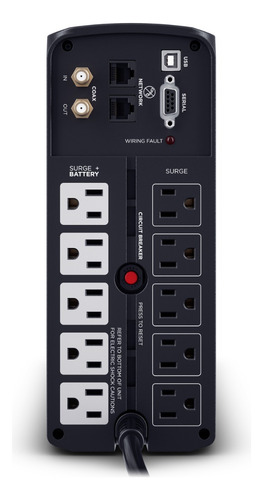 Cyberpower Brg850avrlcd,850va, Entrada 90-148v, 10 Contactos Negro