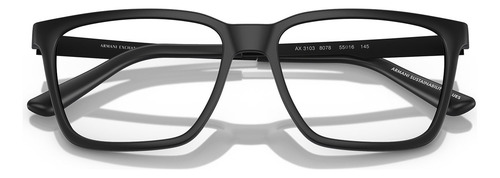 Óculos De Grau Armani Exchange Ax3103 8078 55 Cor Preto