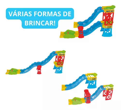 Super Pista Com 2 Carrinhos Ramp Racer 28 Peças - Maral