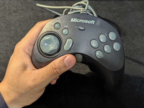 Control  Videojuego Sidewinder Microsoft Computadora Antigua (Usado)