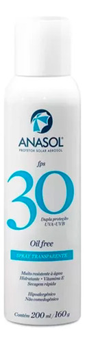 Protetor Solar Anasol Fps 30 Spray Secagem Rápida Oil Free 