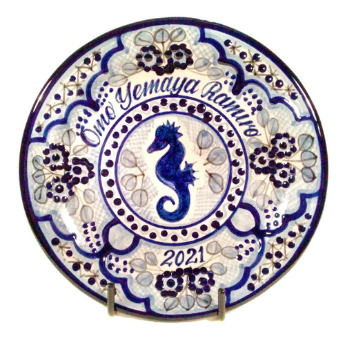 Plato De Talavera Poblana Personalizable 20 Cm P/ Recuerdos