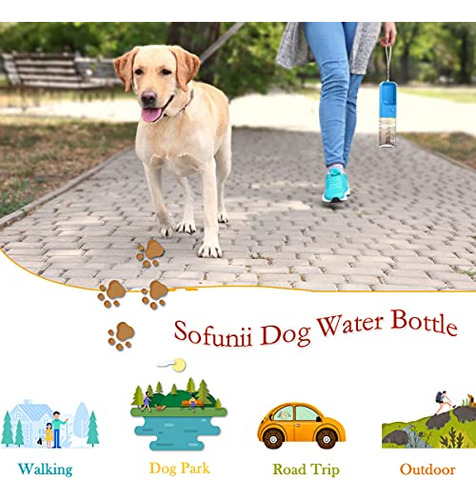 Botella De Agua Para Perros Sofunii Para Caminar, Portátil T