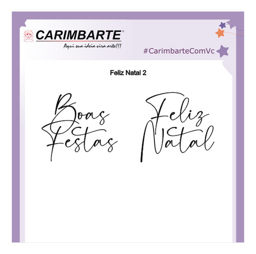 Feliz Natal 2 Cartela De Carimbo