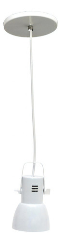 Pendente Lustre Fio Cabo Pendurado - Bocão Cor Branco Voltagem 110v/220v