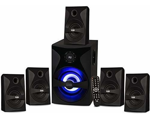 Sistema De Sonido Envolvente Bluetooth 5.1 Con Led, Fm, Usb