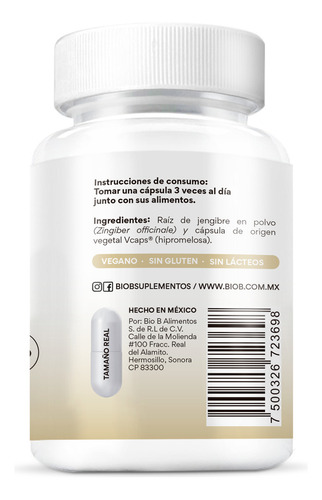 Bio B 2 Pack De 60 Cápsulas Jengibre