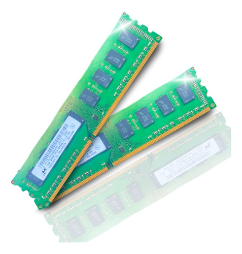 Memória Ram Micron Kit 2x Ddr3 2gb 667mhz Verde Desktop (Recondicionado)