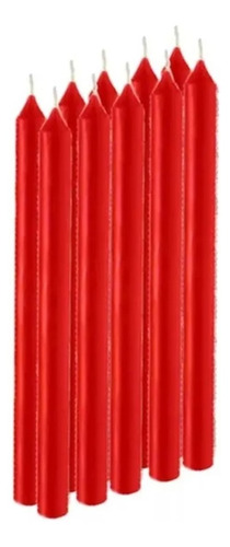 Velas Largas Color Rojo X 100 Unidades - Insumos Oeste