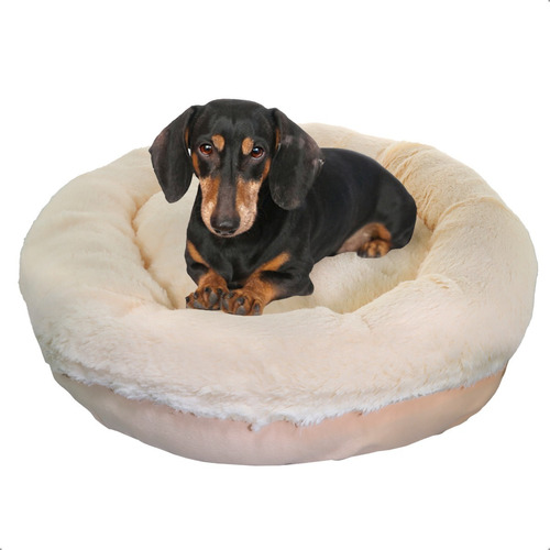 Cama Para Perro Suave Premium Mediana Dona 60 Cm Diámetro