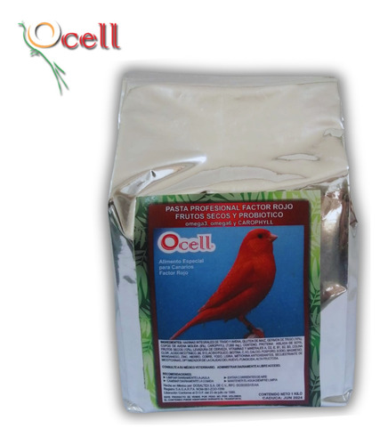Ocell Factor Rojo Profesional 1kg Alimento Aves Canarios