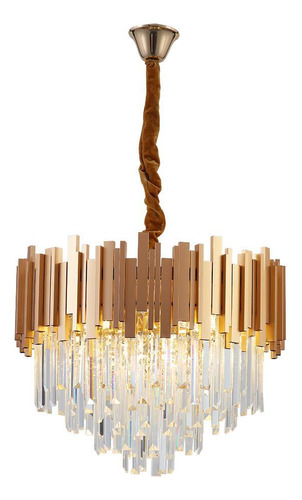 Lustre Pendente Blumenau Midas Redondo 55 E14 Bivolt Dourado