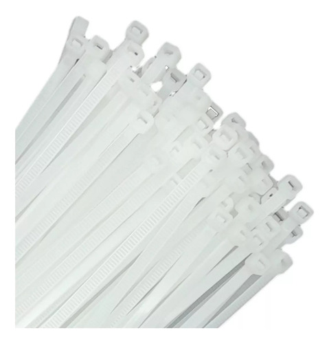 Abraçadeira De Nylon Branca 200x2,5mm Pacote C/ 100 Ajax