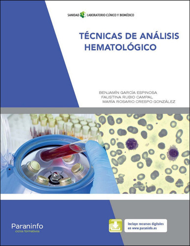 Tãâ©cnicas De Anãâ¡lisis Hematolãâ³gicos, De Crespo González, María Rosario. Editorial Ediciones Paraninfo, S.a, Tapa Blanda En Español