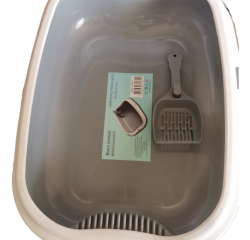 Imagen 4 de 4 de Arenero Para Gato Bandeja Con Borde Y Pala