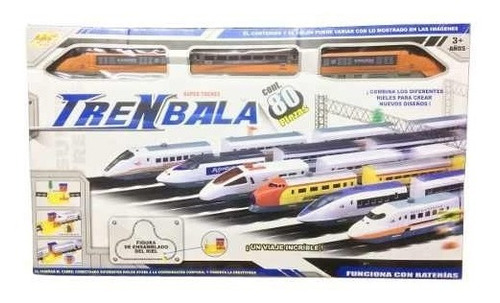 Tren Bala Electrico Mi Alegria Incluye 80 Piezas Juguete