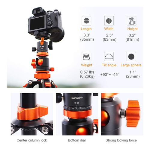 Tripode Profesional De Aluminio Para Camara Universal | K&f