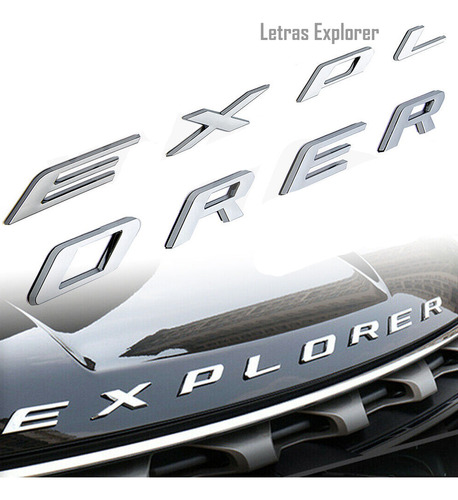 Letras Cromadas Capot Para Ford Explorer Auto Carro