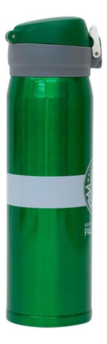 Garrafa Térmica Squeeze Inox Palmeiras 450ml Qh043-3 C/trava Cor Verde