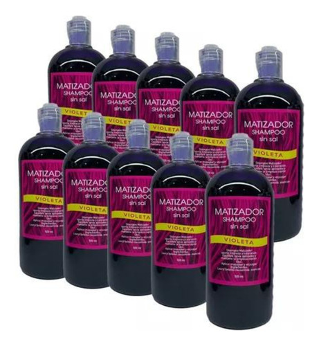 10 Shampoo Matizadores Rojo, Azul, Violeta, Grafito, Cano