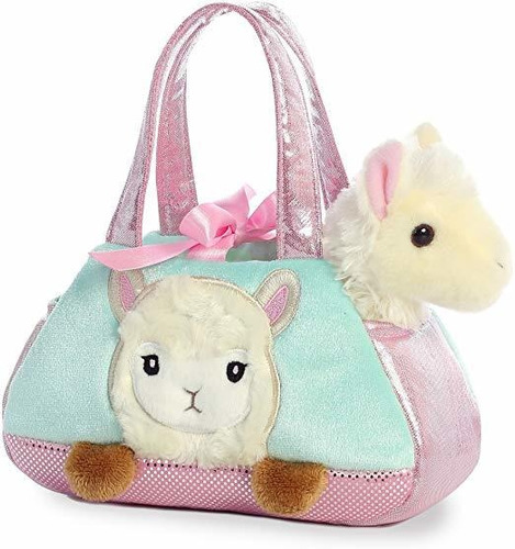 Aurora Peek A Boo-llama De Peluche, De Color Blanco