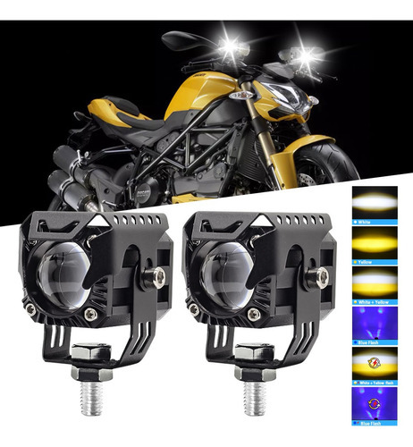 Reflector Led De Motocicleta S16 (flash De Luz Azul) 2pcs
