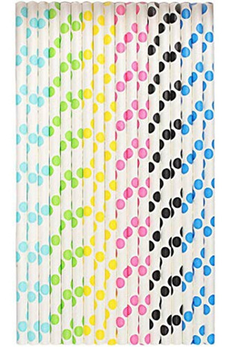 Imagen 3 de 7 de 3 Packs 25 Sorbete Pajita Fiesta Cotillón Cumpleaños Colores