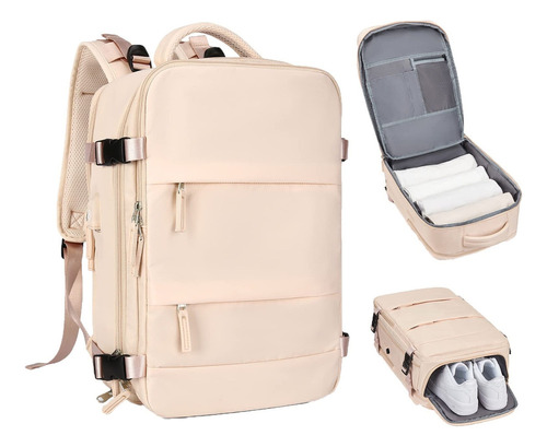 Mochila De Viaje Casual 2024 Mochila De Viaje Viral Color Beige Para