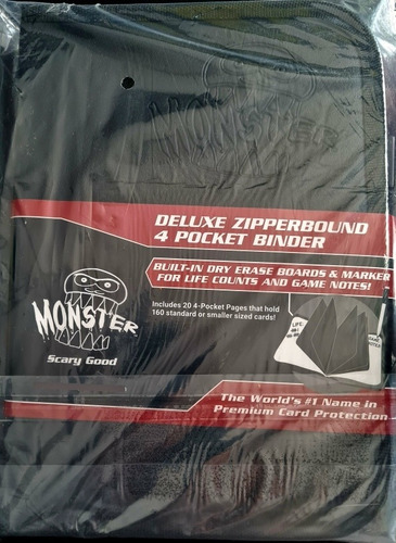 Folder Monster Deluxe Zipperbound 4 Bolsillos Album Cierre