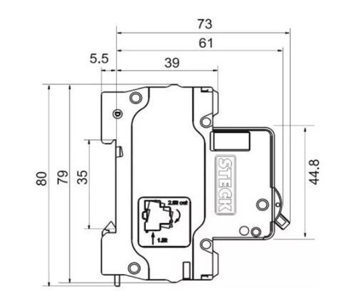 Imagen 4 de 4 de Llave Termica Tetrapolar Steck 20a Ubid 400v